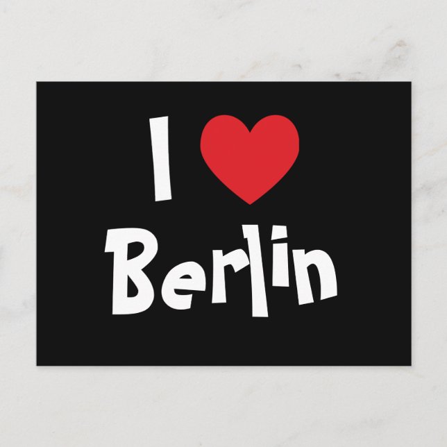 Jag älskar Berlin Vykort (Framsida)
