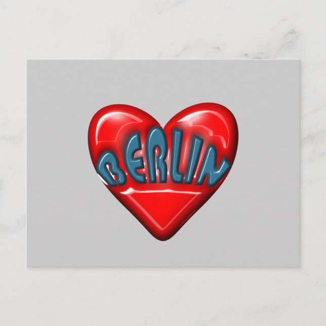 Jag älskar Berlin Vykort (Framsida)