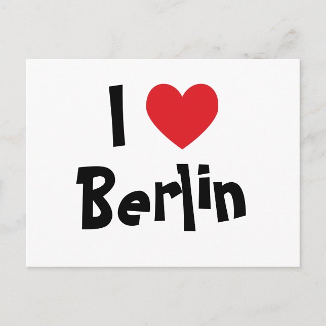 Jag älskar Berlin Vykort (Framsida)