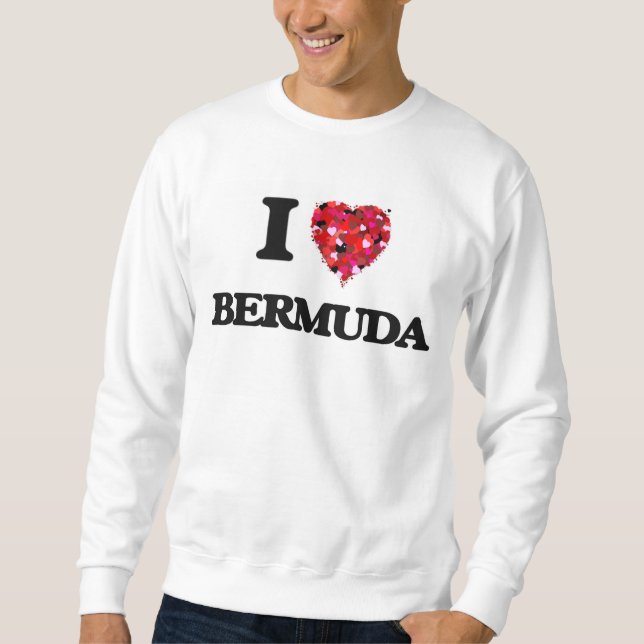 Jag älskar Bermuda Lång Ärmad Tröja (Framsida)