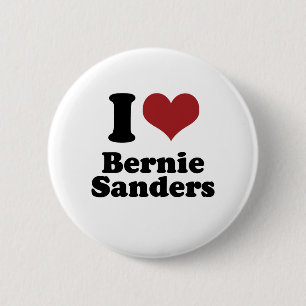 Jag älskar Bernie slipmaskiner för president Knapp