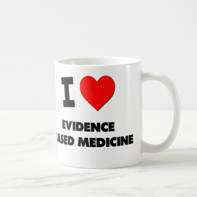Jag älskar bevisar den baserade medicinen kaffemugg (Höger)