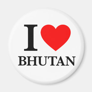 Jag älskar Bhutan Magnet