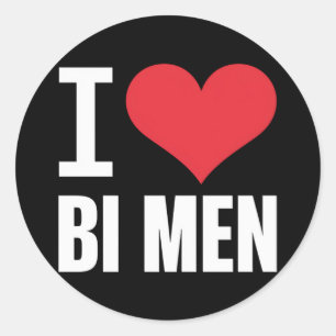 Jag älskar Bi mig Bisexuella män Bi stolthet Bisex Runt Klistermärke