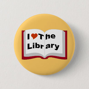 Jag älskar bibliotek knapp