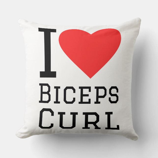 Jag älskar bicepscurl kudde (Framsida)