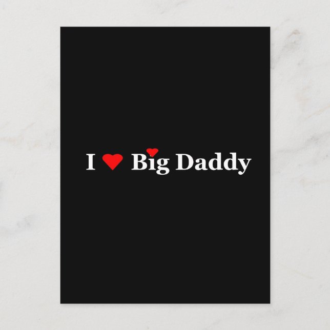 Jag älskar Big Pappa Vykort (Framsida)