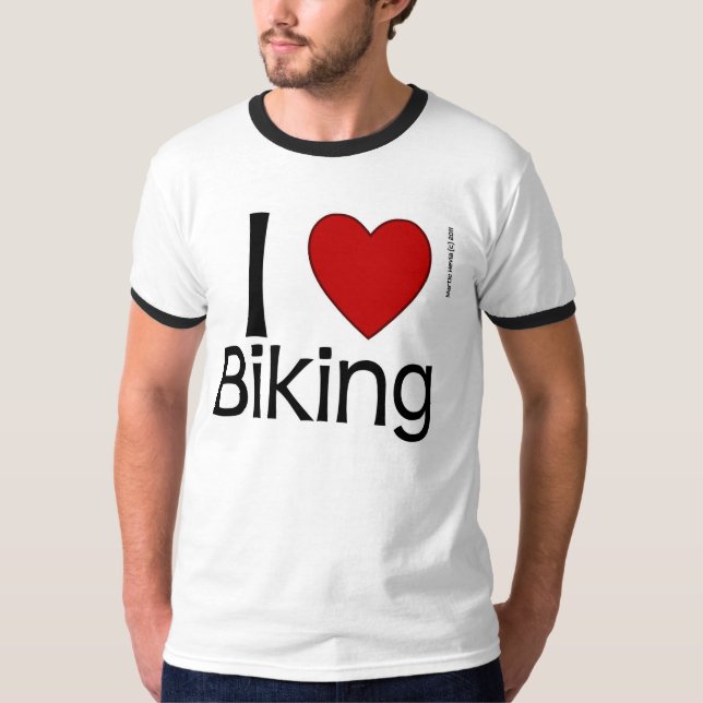 Jag älskar Biking Shirt T-shirt (Framsida)