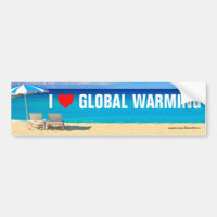 Jag älskar bildekalet för global värme