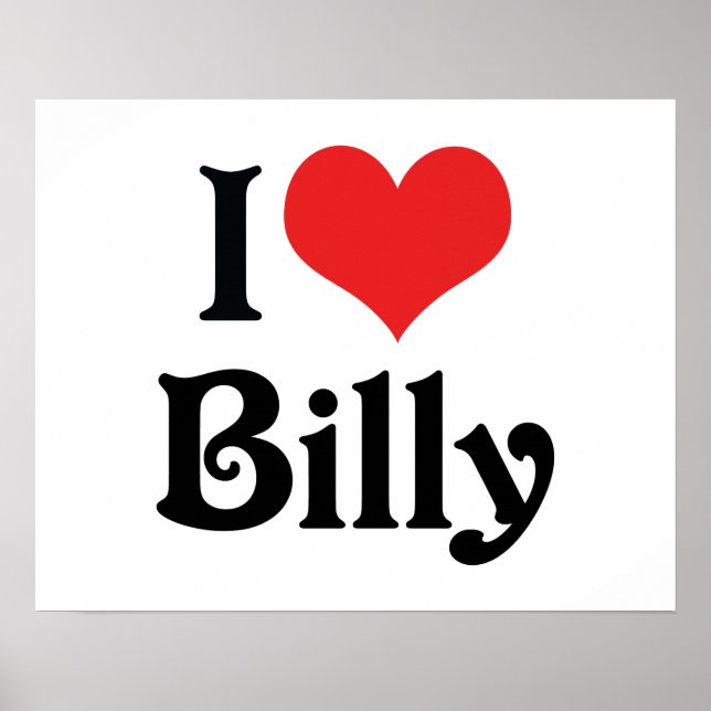 Jag älskar Billy Poster (Framsidan)