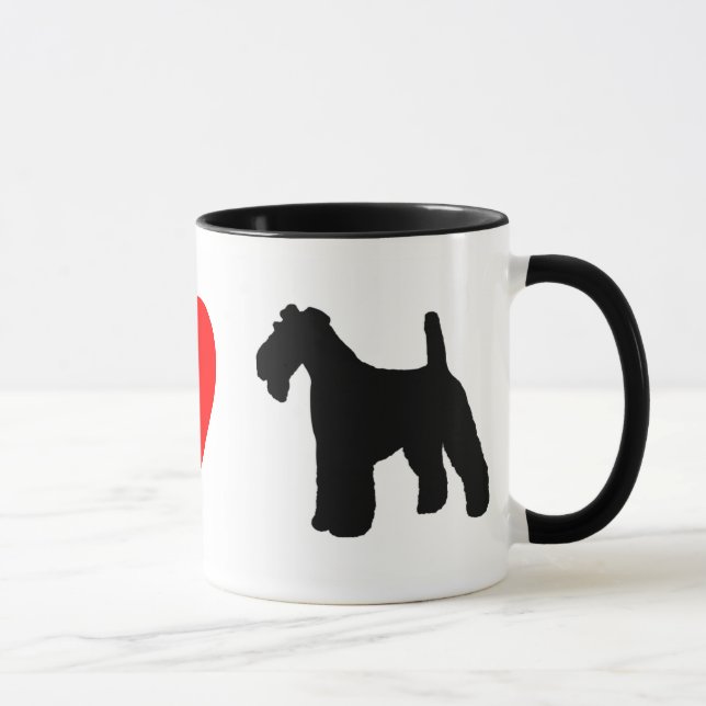 Jag älskar binder foxterriermuggen mugg (Höger)