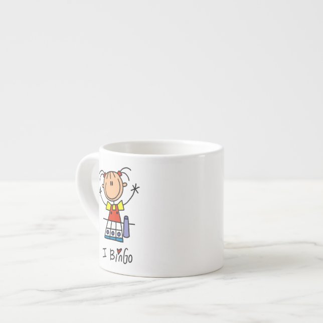 Jag älskar bingo espressomugg (Framsida vänster)