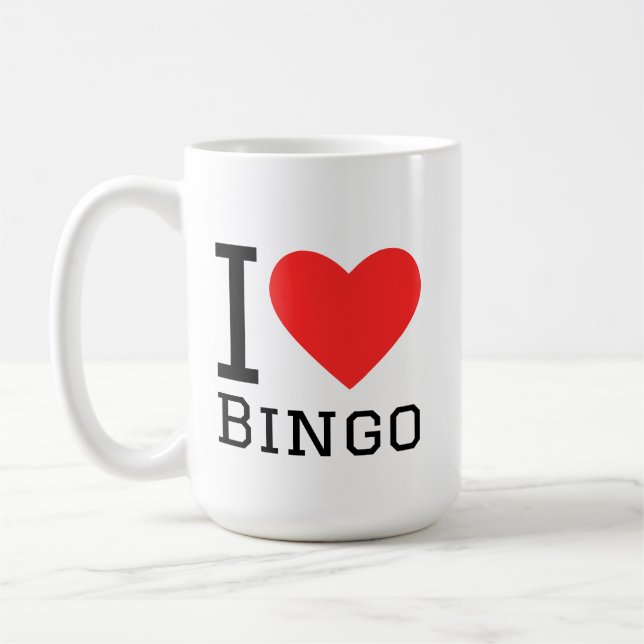 Jag älskar bingo kaffemugg (Vänster)