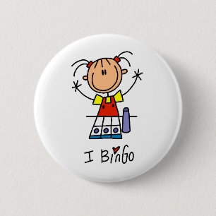 Jag älskar Bingo Knapp