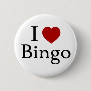 Jag älskar Bingo Knapp