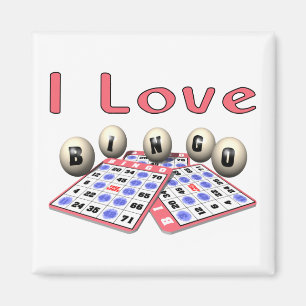 Jag älskar Bingo Magnet