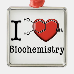 Jag älskar Biochemistry Julgransprydnad Metall