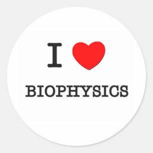 Jag älskar BIOPHYSICS Runt Klistermärke