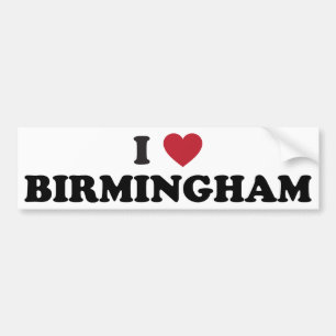 Jag älskar Birmingham Alabama Bildekal