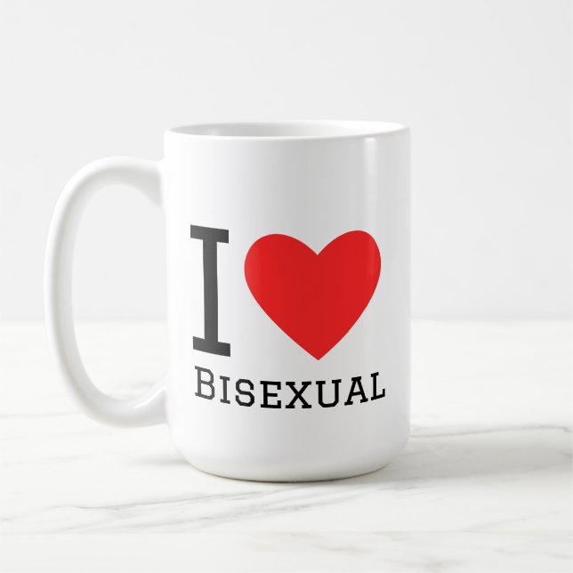 Jag älskar bisexuell kaffemugg (Vänster)