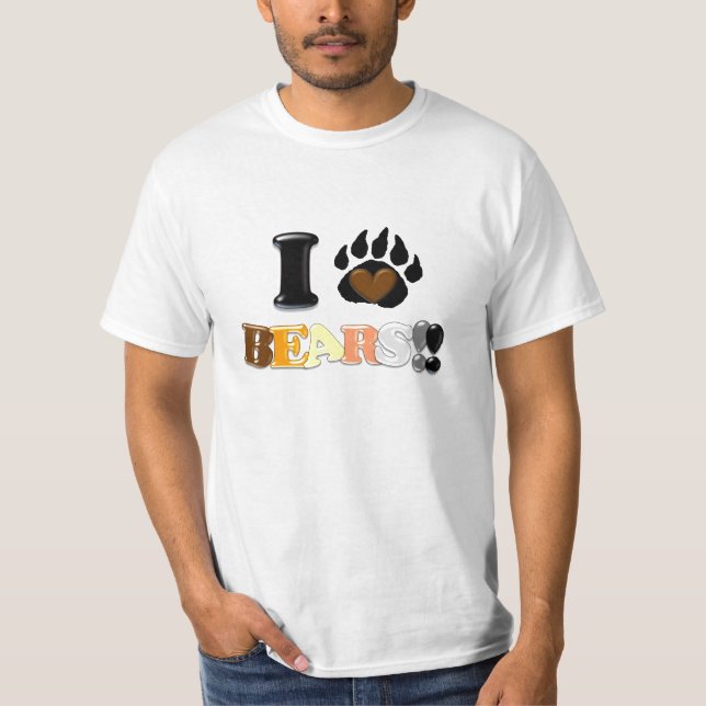 Jag älskar björnar!! (Värdera utslagsplatsen), T-shirt (Framsida)