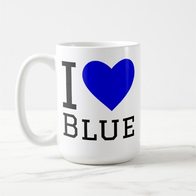 Jag älskar blå kaffemugg (Vänster)