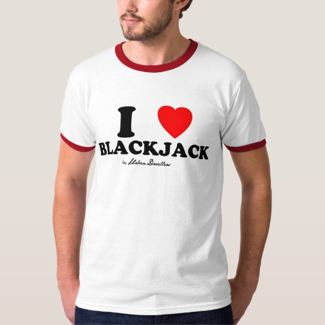 Jag älskar blackjacken t-shirt (Framsida)