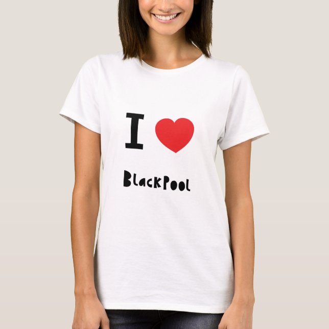 Jag älskar Blackpool T Shirt (Framsida)