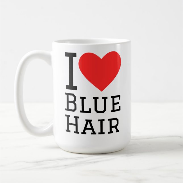 Jag älskar blont hår kaffemugg (Vänster)