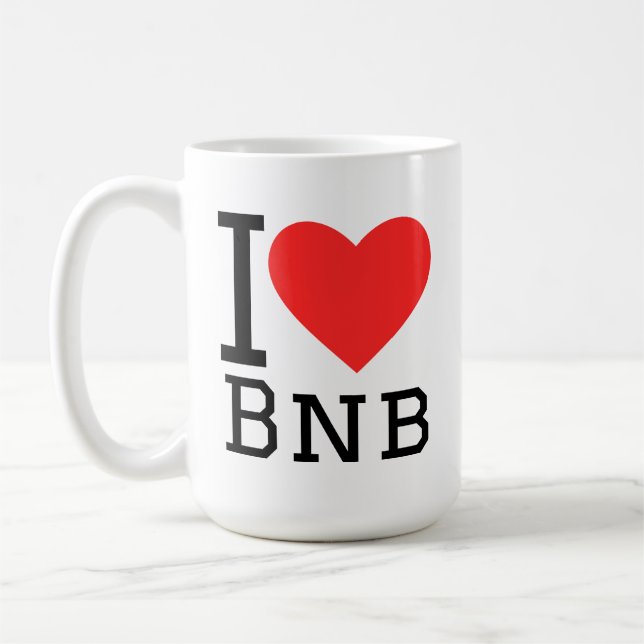 Jag älskar bnb kaffemugg (Vänster)