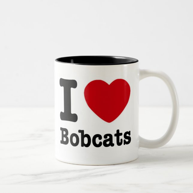 Jag älskar Bobcatsmuggen Två-Tonad Mugg (Höger)