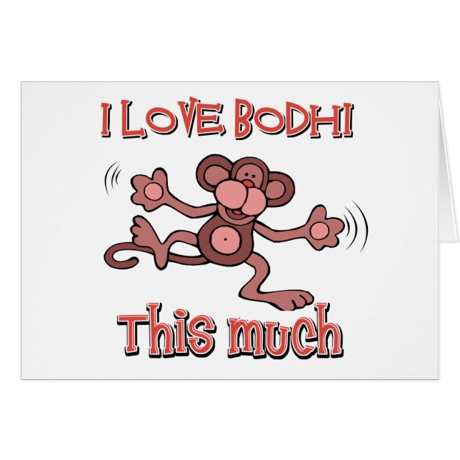 Jag älskar Bodhi Hälsningskort (Framsidan Horizontal)