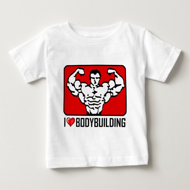 Jag älskar Bodybuilding T-shirt (Framsida)