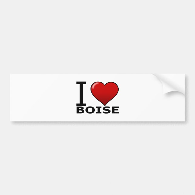 JAG ÄLSKAR BOISE, LEGITIMATIONEN - IDAHO BILDEKAL (Framsidan)