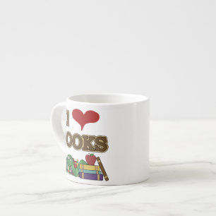 Jag älskar bokar espressomugg