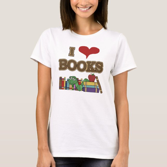 Jag älskar bokar t-shirt (Framsida)