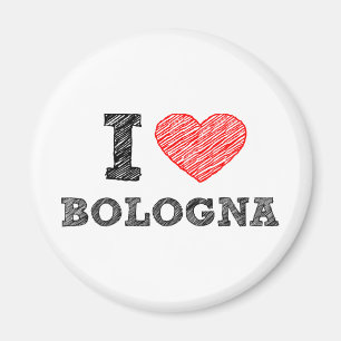 Jag älskar bolognaen magnet