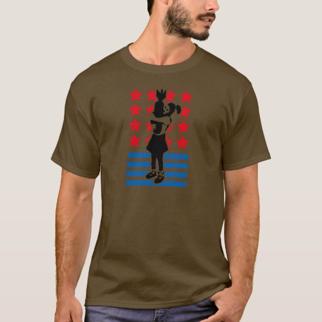 jag älskar bombarderar t-shirt (Framsida)