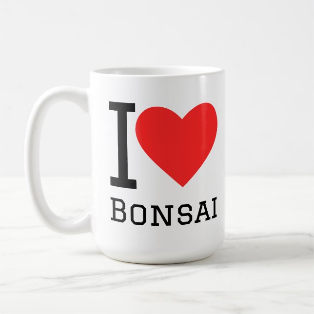 Jag älskar bonsai kaffemugg (Vänster)