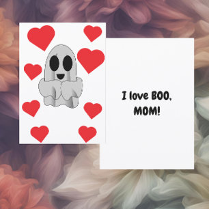 Jag älskar BOO Mamma Platt Julkort