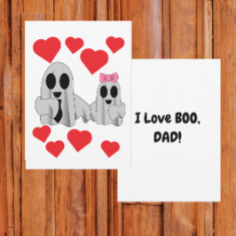 Jag älskar Boo Pappa från Dotter Lägenhet Kort