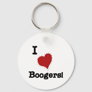 Jag älskar BoogersTshirts och gåvor Nyckelring