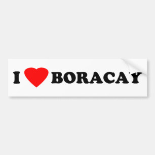 Jag älskar Boracay Bildekal