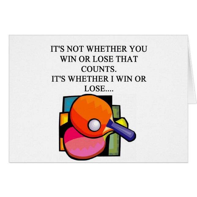 jag älskar bordtennis hälsningskort (Framsidan Horizontal)