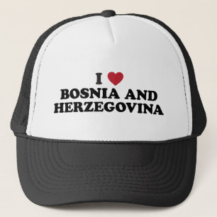 Jag älskar Bosnien och Hercegovina Truckerkeps