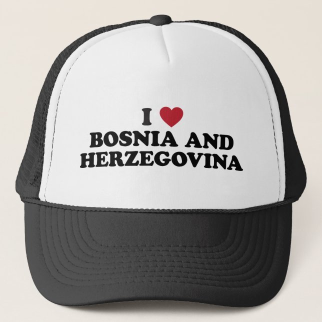 Jag älskar Bosnien och Hercegovina Truckerkeps (Framsida)