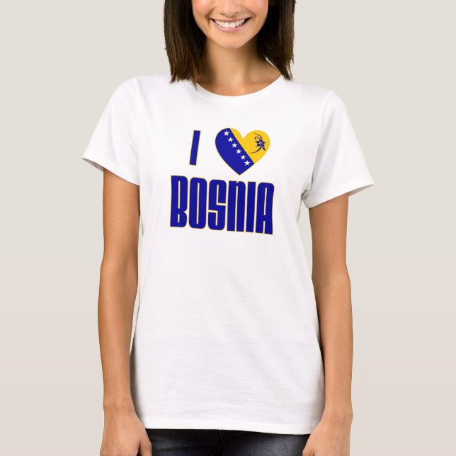 Jag älskar Bosnien T-shirt (Framsida)