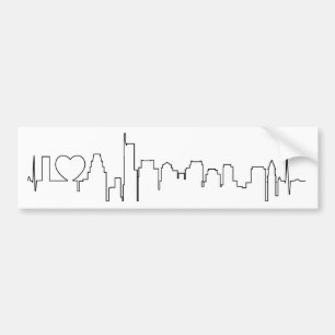 Jag älskar Boston i en extraordinär ecg stil Bildekal