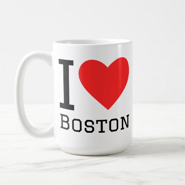 Jag älskar boston kaffemugg (Vänster)