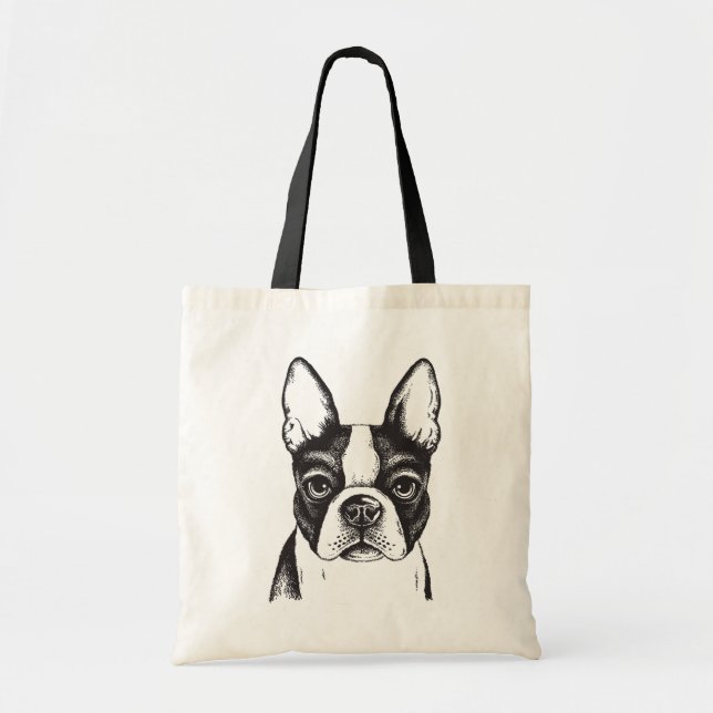 Jag älskar Boston Terriers Tygkasse (Framsidan)